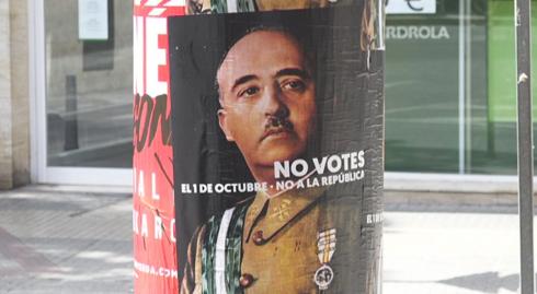 El cartell de Franco en relació al referèndum de l'1-O