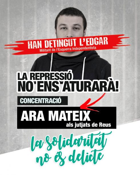 Cartell protesta Edgar Fernàndez