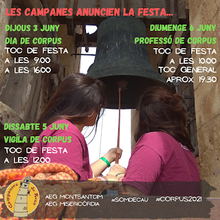 Les campanes de la Prioral tornen a anunciar la Festa de Corpus 2021